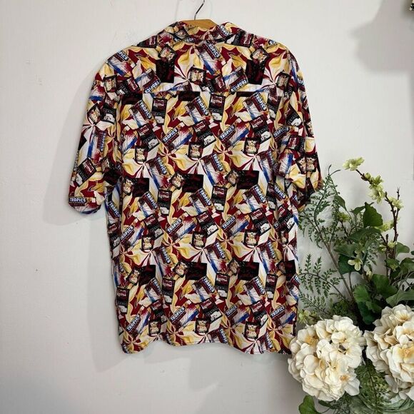 MORRO BAY shirt |  Tropical Cocktail Print Button-Up Shirt | medium - Picture 4 of 8